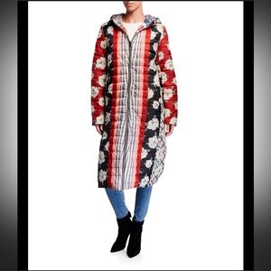 Johnny Was Floral Convertible Parka in Black, White, Green, Red BRAND NEW